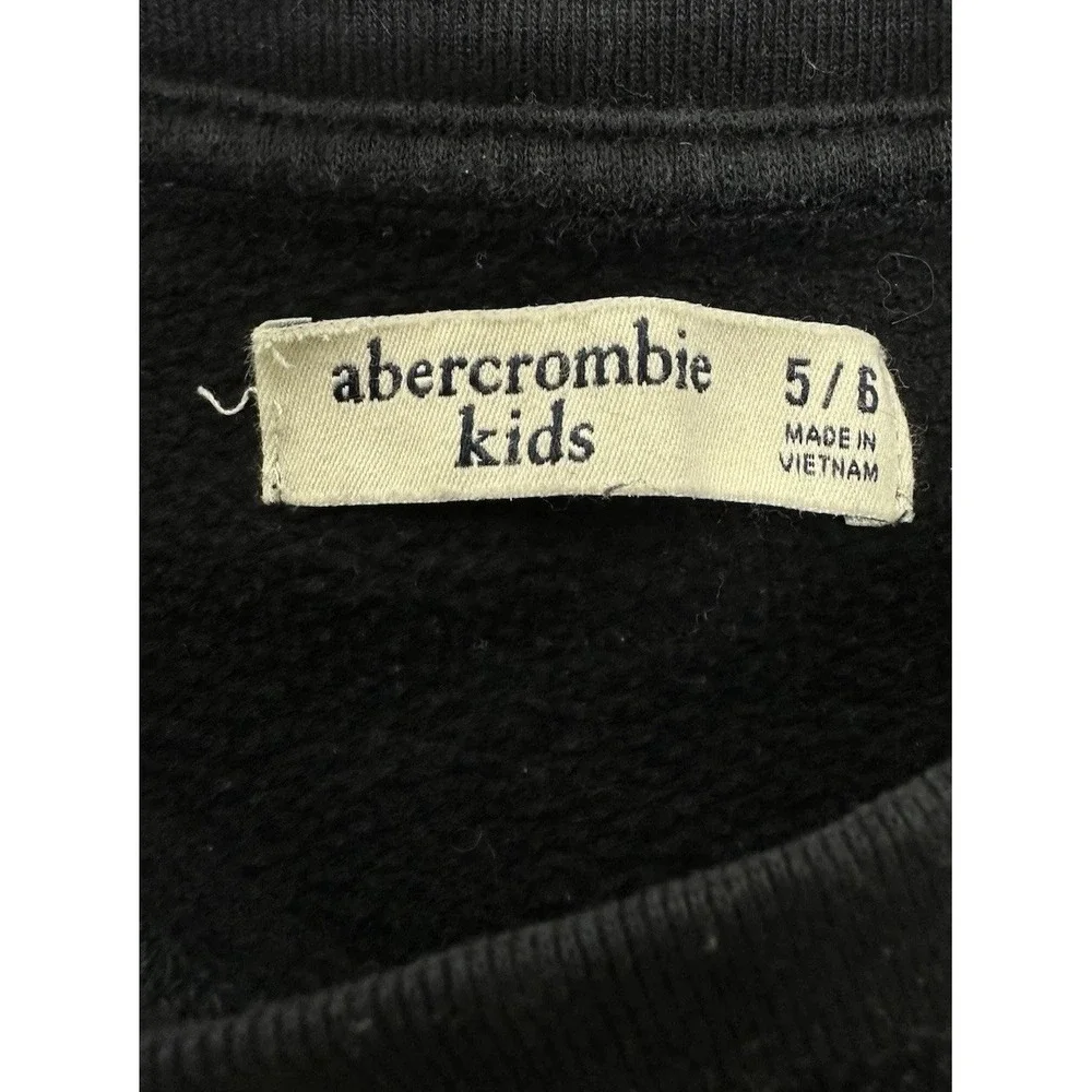 Abercrombie & Fitch Kids Sequin Unicorn Appliqué Black Crew‎ Sweatshirt Size 5/6